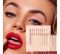 Set di matite per labbra | Matita per labbra cremosa a lunga durata disponibile in 12 colori - Kit di trucco per ragazze Girlfrineds mogli nonne madri figlie infermiere della polizia