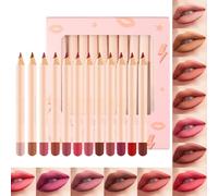 Set di matite per labbra opache, per labbra a lunga durata, 12 colori, giorno del Ringraziamento, Natale, festa della mamma, San, compleanni, per ragazze, donne, fidanzate, mogli