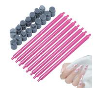 Set di matite per timbri per nail art - PP Silicone 8 pezzi 16 teste | Penna a punta per chiodo, con doppia testa, arte fai da te, uso domestico - Pensi per stampaggio a fiori naiÍ