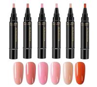 Set di matite per unghie - Ad asciugatura rapida 6 Colori Unghie Lucidante Penna, No UV Unghie Lucidatura Lucidatura Accessori Per La Casa e Professionale Manicure