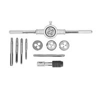 Set di matrici per maschi 10 pezzi Kit di utensili per filettatura metrica in acciaio ad alta resistenza per riparazioni meccaniche automobilistiche Dimensioni M4 M5 M6 M8