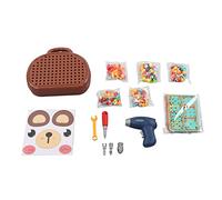 Set di Mattoncini Creativi per Ingegneria Edile con Trapano Elettrico per Bambini, Giocattolo Didattico STEM per Migliorare le capacità di Coordinazione e la Risoluzione dei Problemi