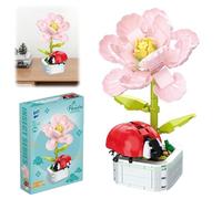 Set di mattoncini floreali, bouquet con base floreale, mattoncini a incastro, set di costruzioni floreali, mattoncini Blu-me, collezione botanica, BAUS-Teine, decorazioni per la casa