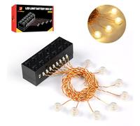 Set di mattoncini luminosi LED JMBricklayer, 2 x 6 mattoncini luminosi con modalità sensore di luce, accessori per illuminazione fai-da-te, compatibile con marche importanti