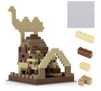 Set di mattoni da costruzione per profili in muratura compatibile con Lego Classic, blocchi da costruzione include parti di mattoni medi, piastra di base, lampione alto e cespugli spinosi