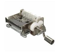 Set di meccanismo per cassa musicale DIY a 15 note manovella programmabile con 20 nastri carta bianchi e trapano fori