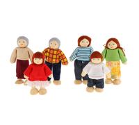 Set Di Membri Della Famiglia Della Casa Delle Bambole Giocattolo In Legno Per