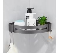 Set di mensole da bagno con ripiani galleggianti, portaoggetti per doccia, portasciugamani, porta carta e portaspazzolino, montaggio a parete in alluminio antiruggine