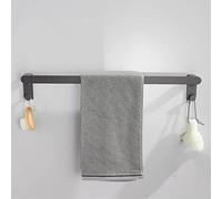 Set di mensole da bagno galleggianti color grigio canna di fucile, portaoggetti multifunzione per doccia, portasciugamani in alluminio e porta spazzolino da denti, design antiruggine e moderno, barra