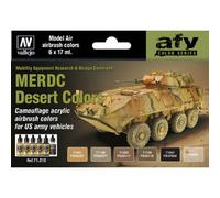 Set Di Merdc Deserto Colors VALLEJO 71212 6x17ml Modellino Char Promo