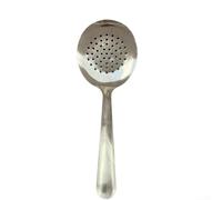 Set di mestolo e colino in acciaio inox con manico corto per casa e ristorante, strumenti in metallo ispessito per la preparazione e il servizio degli alimenti