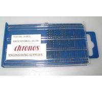 Set Di Micro Trapani HSS Numero Trapani 61 - 80 Mini Calibro Di Filo