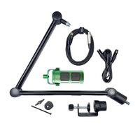 Set di microfoni, boom e cavi, kit completo per podcast, trasmissione, streaming, giochi e VC, cavi USB e XLR, Plug & Play, microfono a vita, progettato e costruito nel Regno Unito