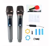 Set di microfoni dinamici per karaoke, connessione wireless UHF per sistema di canto, segnale senza ritardo, uscita audio nitida per chiesa,