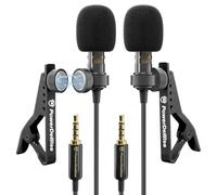 Set di microfoni lavalier professionali di grado 2 per doppia intervista, doppio microfono lav, perfetto come microfono per blog, vlog, interviste, per iPhone