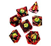 Set di - Migliorare Il Gioco Tematico Colore Polieddrale Role Playing Dice | Effetto visivo Dinamico Mescola Debuli Neri | Impostare I Glitter per I Giocatori di Gioco Da Tavolo