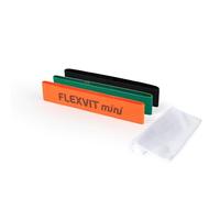 FLEXVIT Mini Band Set - Fasce fitness per esercizi di stabilizzazione, allungamento e mobilità, diversi spessori, per principianti e professionisti