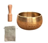 Set di mini campane tibetane, ciotola portatile per yoga e meditazione, ornamenti lenitivi in rame, lascia che le vibrazioni migliorino il sonno, fatto a mano con lavorazione artigianale