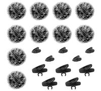 Set di mini copriparabrezza senza fili in pelliccia per microfono Lavalier, microfono da bavero compatibile con microfoni Lavalier (20 pezzi)