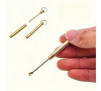 Set di mini cucchiaini metallici per orecchie, con portachiavi, sterili, senza batteria, adatti per uso in viaggio, a scuola, per il ritorno a scuola, per viaggi, elementi essenziali per i viaggi, ele