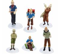 Set Di Mini Figurine Tintin, Decorazioni Per Torte, Tintin Cupcake Figurina Feste Di Compleanno Cartone Animato Figurina Giocattolo Compleanno, 6 Pezzi