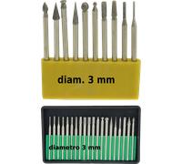 Set di mini frese rotative diamantate varie forme