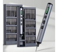 Set di mini giraviti elettrici 70-in-1, mini giravite elettrico senza fili con 64 punte di trapano di precisione in acciaio S2, 5 impostazioni di coppia, 4 luci LED, kit di strumenti di riparazione mi