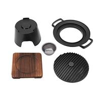 Set di mini griglie per barbecue, antiaderenti, per uso alimentare, da tavolo, per viaggi, picnic, campeggio all'aperto, da 1 a 2 persone