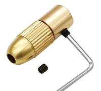 Set di mini mandrini per trapano in rame, 7 pezzi, tra cui chiave e pinze, compatibile con trapani manuali e trapani elettrici (2,35 mm)