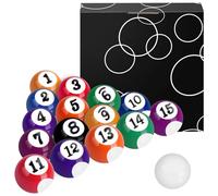 Set di mini palline da biliardo da 2,5 cm, 16 pezzi, mini palline da biliardo per bambini, mini palline da biliardo per bambini, palla da biliardo per interni, giocattolo per bambini, adulti