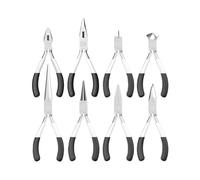 Set Di Mini Pinze For Gioielli Da 8 Pezzi, Becchi Piatti E Affilati Da 5" | Elevata durezza, compatto da 5 pollici, impugnatura ergonomica, caricato a molla, for avvolgere fili, perline