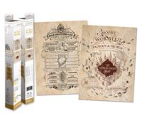Pyramid International Harry Potter - Set di 2 poster, la mappa del predone e lista di forniture scolastiche, 52 x 38 cm