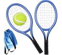 Set di mini racchette da tennis per casa delle bambole in scala 1/12 con palla e custodia, puntello da tennis in miniatura realistico per decorazioni artigianali per la scena della casa del