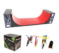 Set di mini skateboard con dita - kit giocattoli sportivi, strumenti per la riparazione dei bambini | Children Fingerboard Park con rampe e binari, kit creativo skater per bambini e bambini