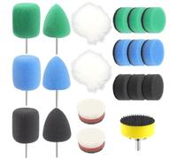 Set di mini spugne per lucidatura, 25 mm, 20 pezzi, mini punta, cacciavite a batteria, set con spugna per piccole superfici, levigatura auto, lucidatura cera (20)