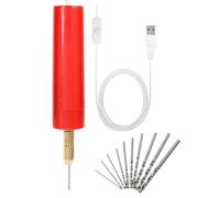 Set di mini trapano elettrico con 13 punte in resina per gioielli fai da te | Include 13 punte da trapano in due dimensioni più una chiave, che ti offre tutto il necessario per una precisa foratura di