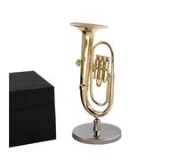 Set Di Miniature Di Strumenti Musicali Miniatura In Rame Modello Baritono Mini Tuba Strumento Musicale Accessori Decorazione(15cm)
