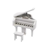 Set Di Miniature Di Strumenti Musicali Modello Di Pianoforte A Coda In Miniatura In Mogano Set Doppio Accessori(3)