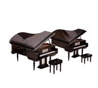 Set Di Miniature Di Strumenti Musicali Ornamento Creativo In Miniatura Di Modello Pianoforte A Coda(Black mini piano)