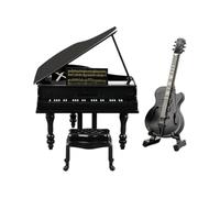 Set Di Miniature Di Strumenti Musicali Ornamento In Miniatura Di Pianoforte A Coda Verticale Modello Mobile In(3/4)