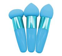 Set di miscelatori per make-up - 3 pezzi per fondotinta ad alta densità, applicatore cosmetico con manico, funzione doppio uso a secco secco | Travel Beauty Tool correttore blush Contour Powder Cream