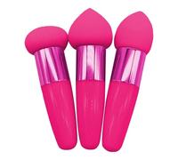 Set di miscelatori per make-up - 3 pezzi per fondotinta ad alta densità, applicatore cosmetico con manico, funzione doppio uso a secco secco | Travel Beauty Tool correttore blush Contour Powder Cream