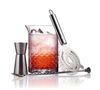 Set di miscelazione per cocktail Libbey Carats, grande bicchiere da miscelazione professionale da 25,5 oz con kit di accessori per barman a casa,