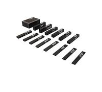 Set di misuratori altezza for blocchi installazione da 15 pezzi. Barre in alluminio precisione for tavolo fresatura e accessori for sega(Nero)