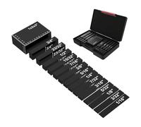 Set di misuratori altezza for blocchi installazione da 15 pezzi barre in alluminio precisione metrica for router e seghe tavolo Strumento for for la lavorazione del legno(Black)