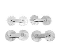 Set di Misuratori di Raggio 4 Pezzi in Acciaio Inox, Strumento per Misurazione Raggio Convesso e Concavo Esterno da R0.3-1.5 a R15-25, Portatile e Preciso per Lavorazione Metalli