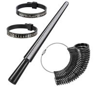 Set di misurazione della misura dell'anello da 4 pezzi, righello per misurare il dito, misurare il diametro dell'anello e la dimensione del dito, dimensioni standard per Regno Unito, UE, Stati Uniti