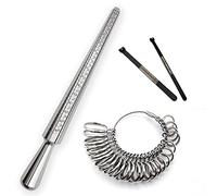 Set di Misurazione per Anelli, Misuratore Anelli, Calibro per Anelli Mandrino Misura, Anello Sizer Calibro Dita Kit, Finger Gauge Utensili Kit per Gioielli