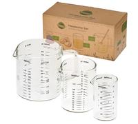 Set Di Misurini 50 / 125 250 Ml Contenitori In Vetro Di Borosilicato Becher