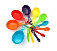 Set di misurini e cucchiai, 12 pezzi fai da te impilabili strumenti misurazione della a nidificazione Misurini e cucchiai colorati set di stoccaggio casuale per la misurazione